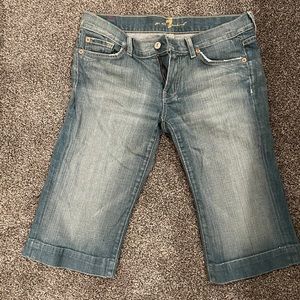 7 for all mankind cropped jeans/shorts 28